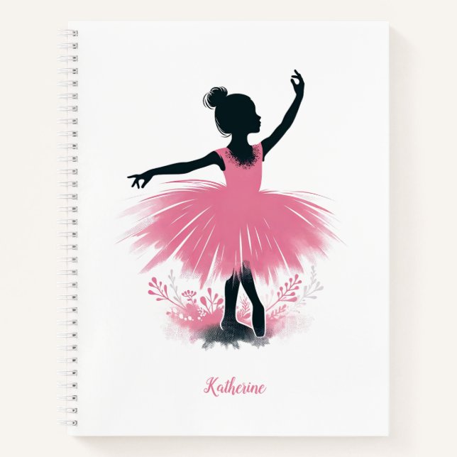 Carnet Elégant ballet en silhouette Ballerina (Devant)