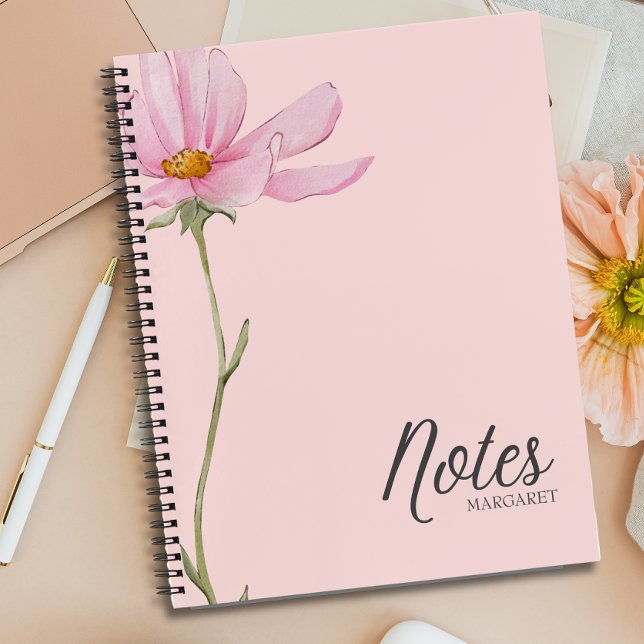 Carnet Élégant Boho Rose Flower minima élégant (Créateur téléchargé)