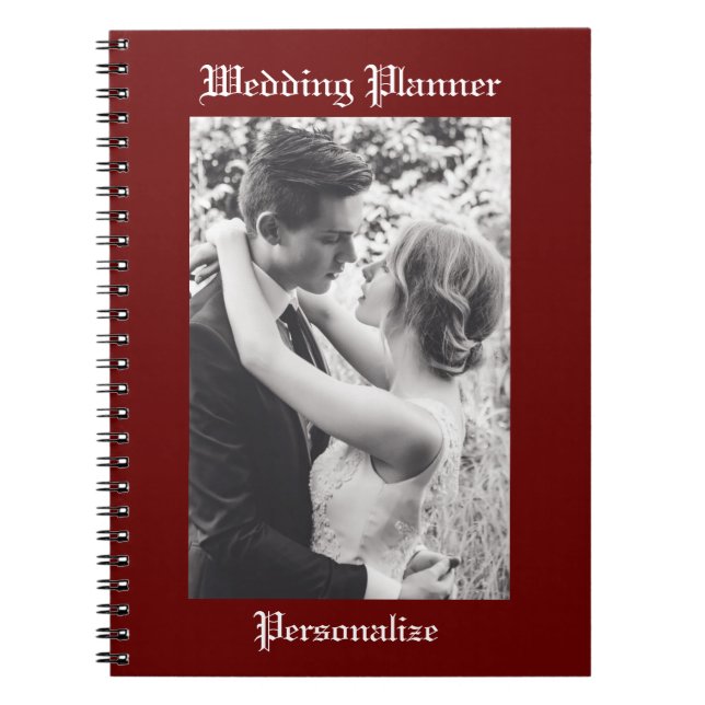 Carnet Elegant Bride Groom Photo Wedding Planner (Devant)