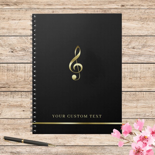 Carnet Elégant Bureau de professeur de musique Treble Cle (Créateur téléchargé)