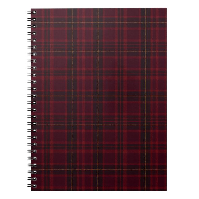 Carnet Elegant Burgundy Tartan (Devant)