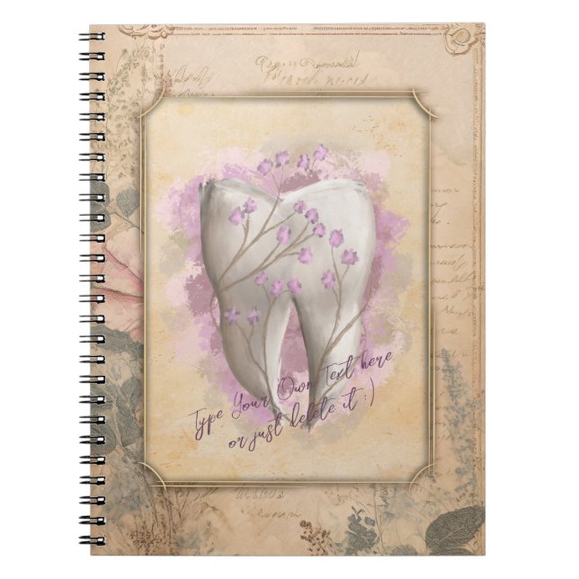 Carnet Élégant cadeau dentaire Vintage à l'ancienne (Devant)