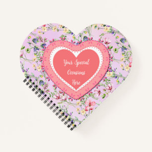 Carnet Elégant cadre de coeur floral : pour chaque occasi