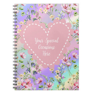 Carnet Elégant cadre de coeur floral : pour chaque occasi