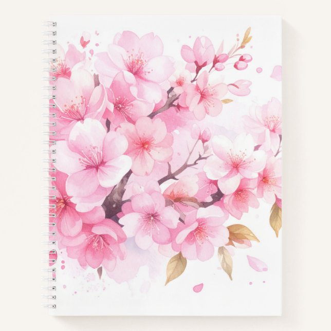 Carnet Elegant Cherry Blossom Note (Devant)