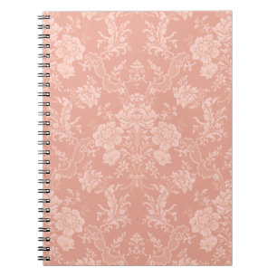 Carnet Elegant Chic Floral Damask-Peach