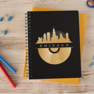 Carnet Élégant Chicago Illinois Skyline Vinyl
