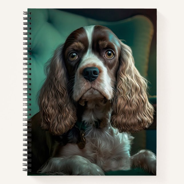Carnet Elégant Cocker Spaniel Classic Portrait Design (Devant)