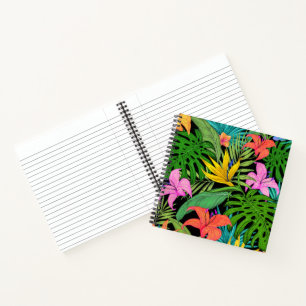 Carnet Élégant Colorful été Tropical Floral Feuilles