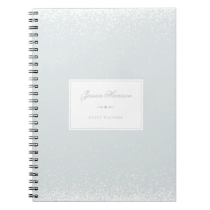 Carnet Élégant Confetti blanc gris simple