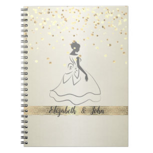 Carnet Élégant,Confettis,Dentelle,Organisateur de mariage