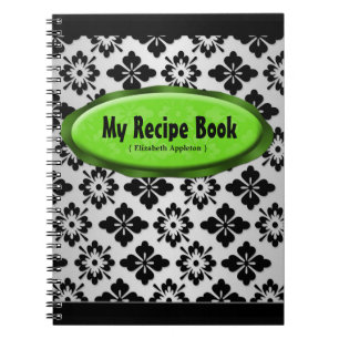 Carnet élégant de recette de vert de chaux de