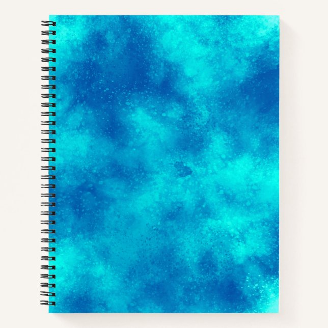 Carnet Elégant effet nuage Storm motif bleu (Devant)
