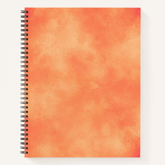 Carnet Elégant effet nuage Storm motif orange (Devant)