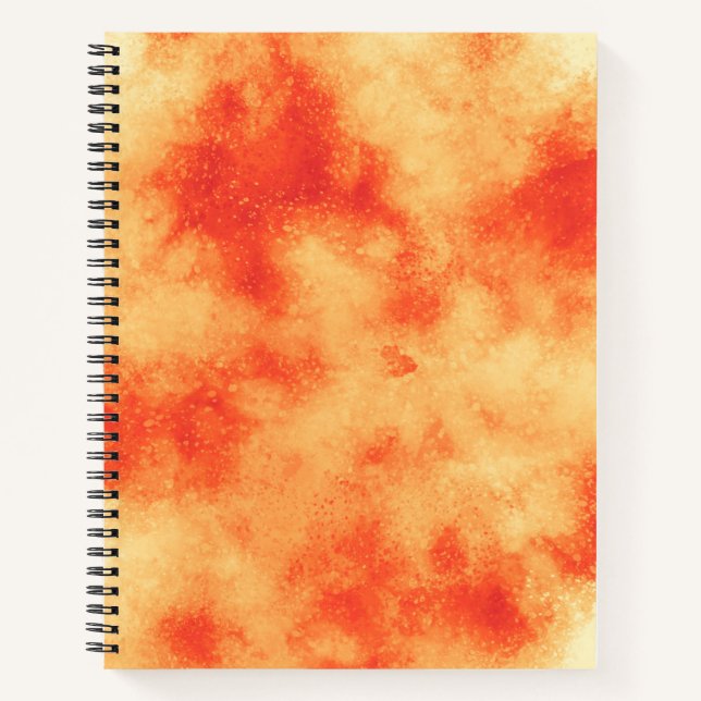 Carnet Elégant effet nuage Storm motif Orange (Devant)