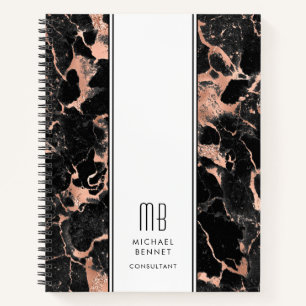 Carnet Élégant Entreprise Monogrammé