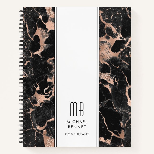 Carnet Élégant Entreprise Monogrammé   (Devant)