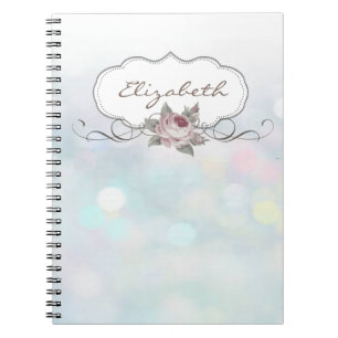 Carnet Élégant et stylé, Bokeh, Rose