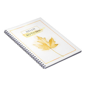Carnet Elégant et tendance dessin de feuille d'automne do
