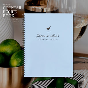 Carnet Élégant Fiançailles bleu cadeau noir Cocktail Rece