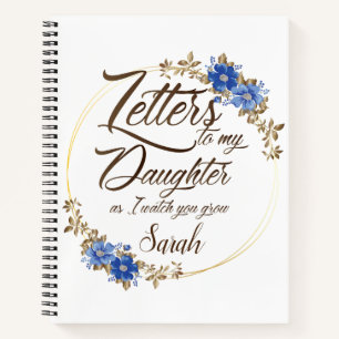 Carnet Elégant Floral chic Lettres design