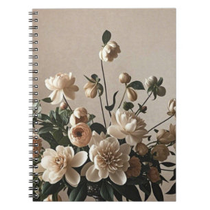 Carnet Élégant floral d'inspiration vintage douce délicat