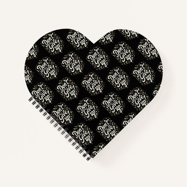 Carnet Elegant Floral "Don't Give Up!" Motivational  (Devant)