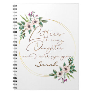 Carnet Elégant Floral Lettres design chic