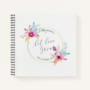 Carnet Elégant Floral Mr & Mrs Mariage Guestbook