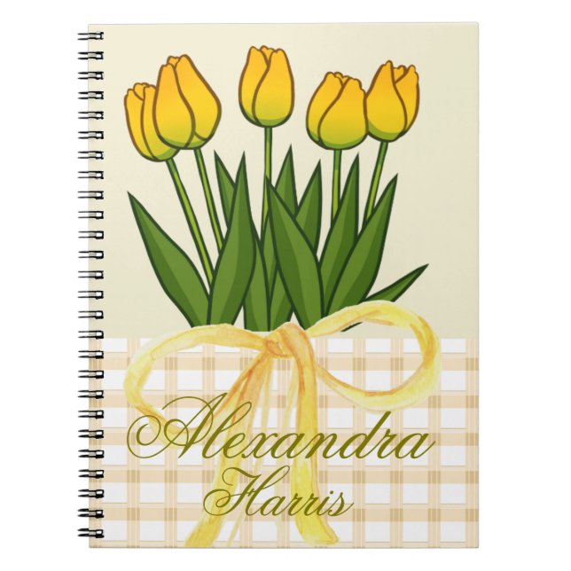 Carnet élégant floral personnalisé  (Devant)
