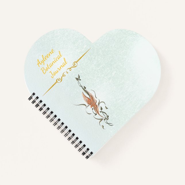 Carnet Elegant Golden Floral Vine Spiral Photo Notebook (Devant)