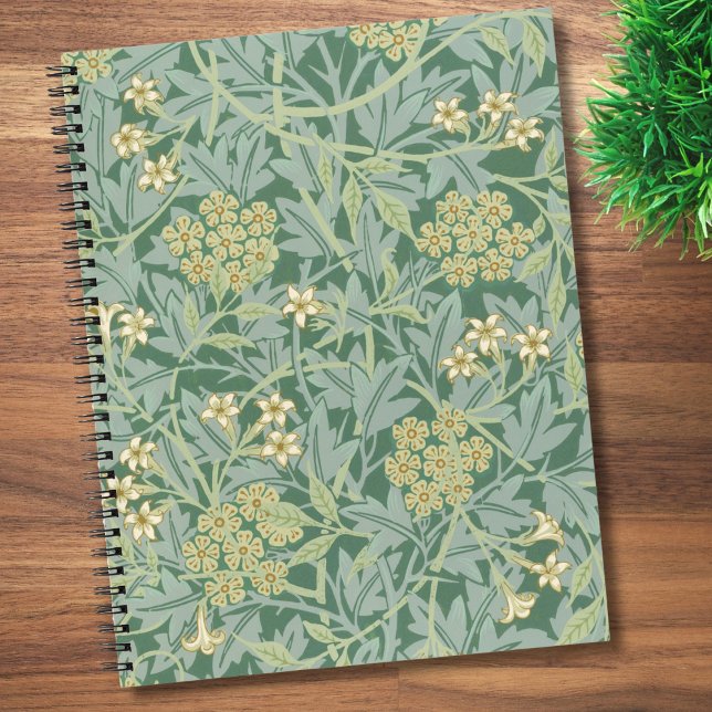 Carnet Elegant Green Jasmine Floral Pattern (Créateur téléchargé)