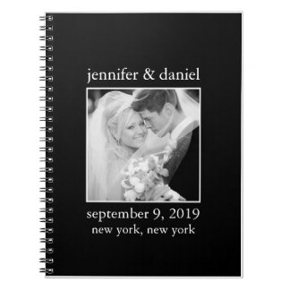 Carnet Élégant invité Mariage noir et blanc Connexion Liv