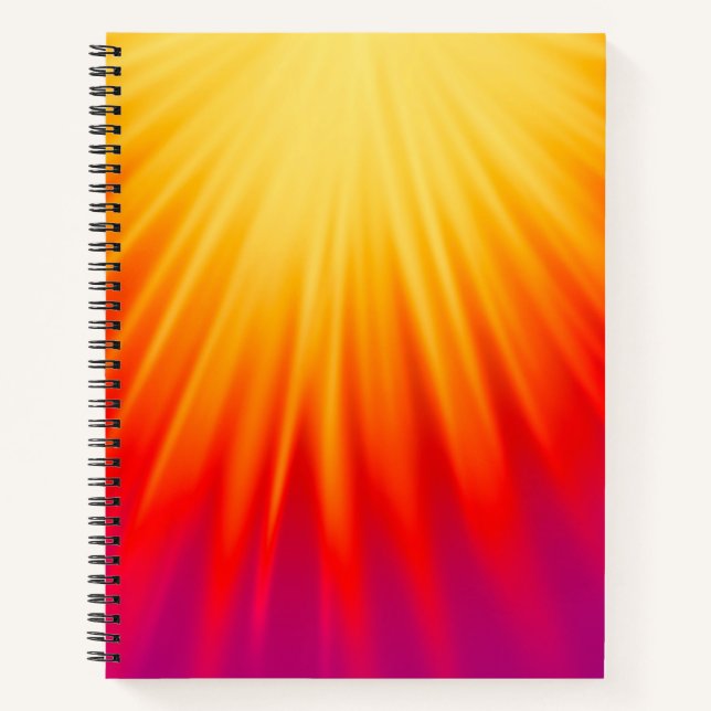 Carnet Elégant jaune et rouge Abstrait (Devant)