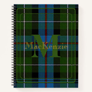Carnet Élégant MacKenzie Clan Tartan Monogramme
