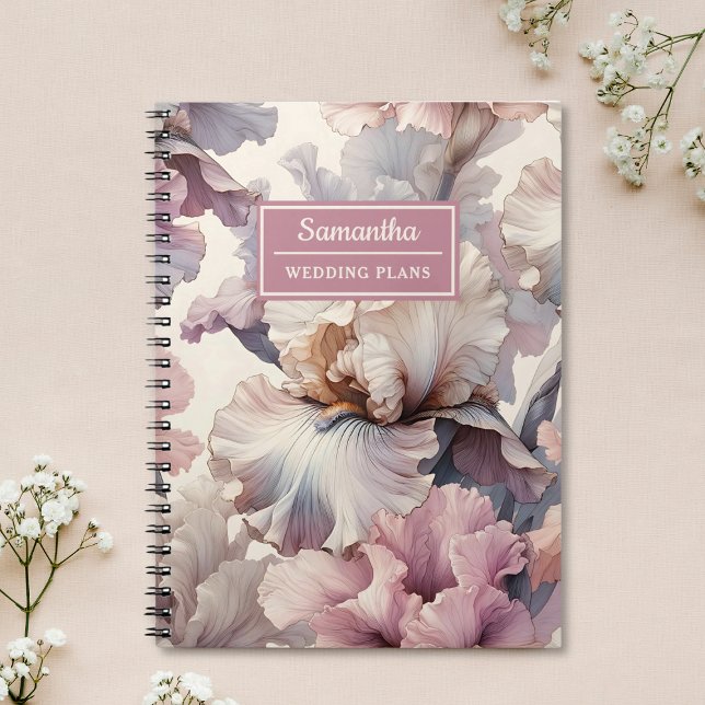 Carnet Élégant Mariage rose Floral Planing personnalisé (Créateur téléchargé)