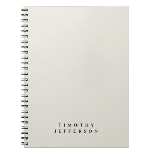 Carnet Élégant minimaliste moderne Nom propre