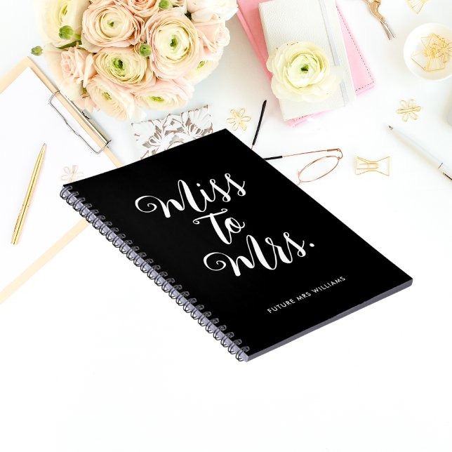 Carnet Elegant Miss à Mme Chic Wedding planner moderne (Miss to Mrs notebook is the perfect wedding planning notebook to organise your wedding)