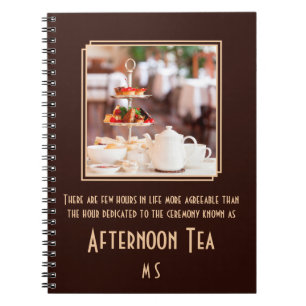 Carnet Élégant monogramme art déco thé après-midi photo