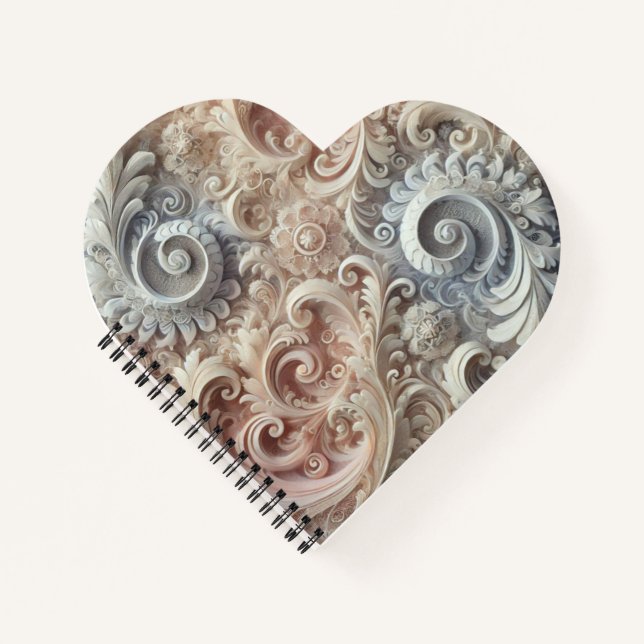 Carnet Élégant Motif de dentelle Pastel Gradient (Devant)