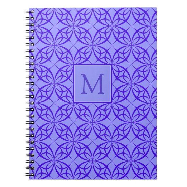 Carnet Élégant Motif de fibres violettes (Devant)