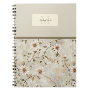 Carnet Élégant Motif de marguerite florale