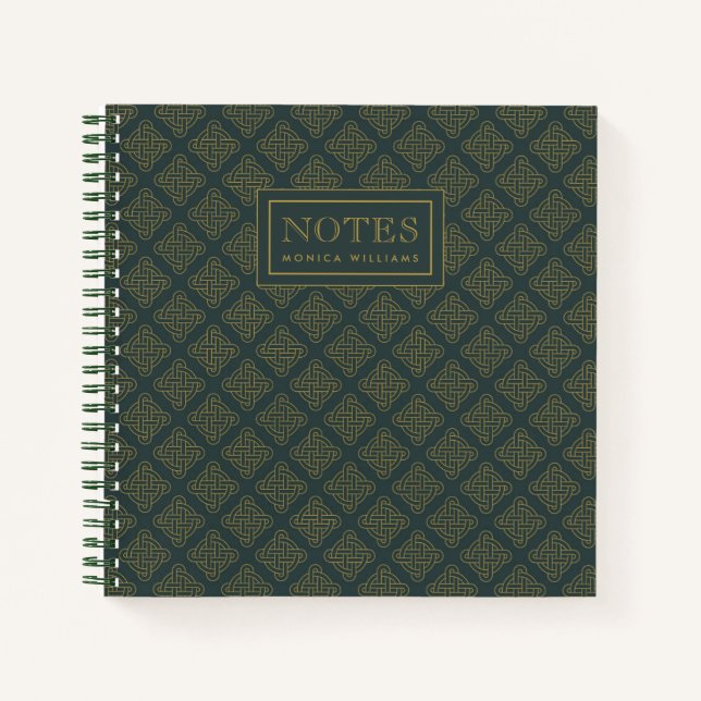 Carnet Élégant Motif de noeud celtique (Devant)