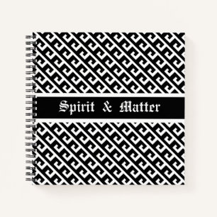 Carnet Élégant Motif géométrique noir et blanc