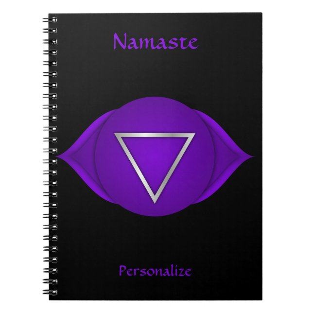 Carnet Elegant Namaste Indigo Third Eye Chakra (Devant)