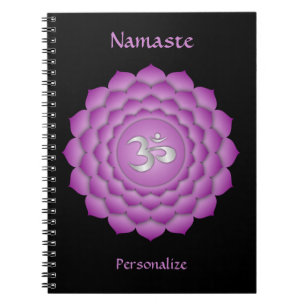 Carnet Élégant Namaste Violet Crown Chakra Personnaliser