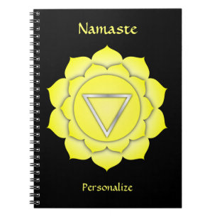 Carnet Élégant Namaste Yellow Solar Chakra Personnaliser