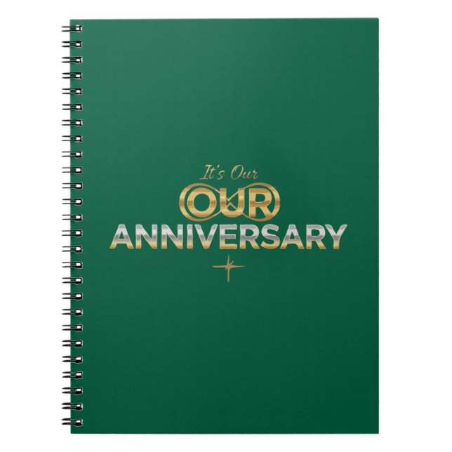 Carnet Elegant Or & Argent | C'est notre anniversaire (Devant)