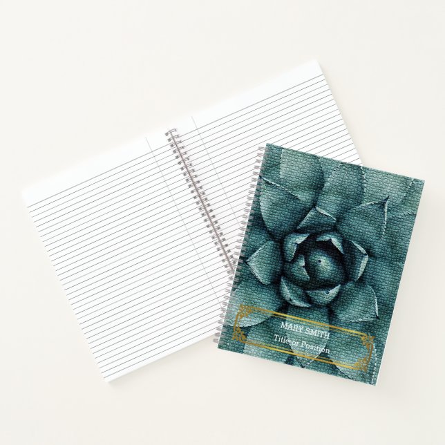 Carnet Élégant Or Floral Moderne (Intérieur)