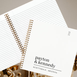Carnet Elégant Personnalisé Avec Nom Mariage Plan D'Événe